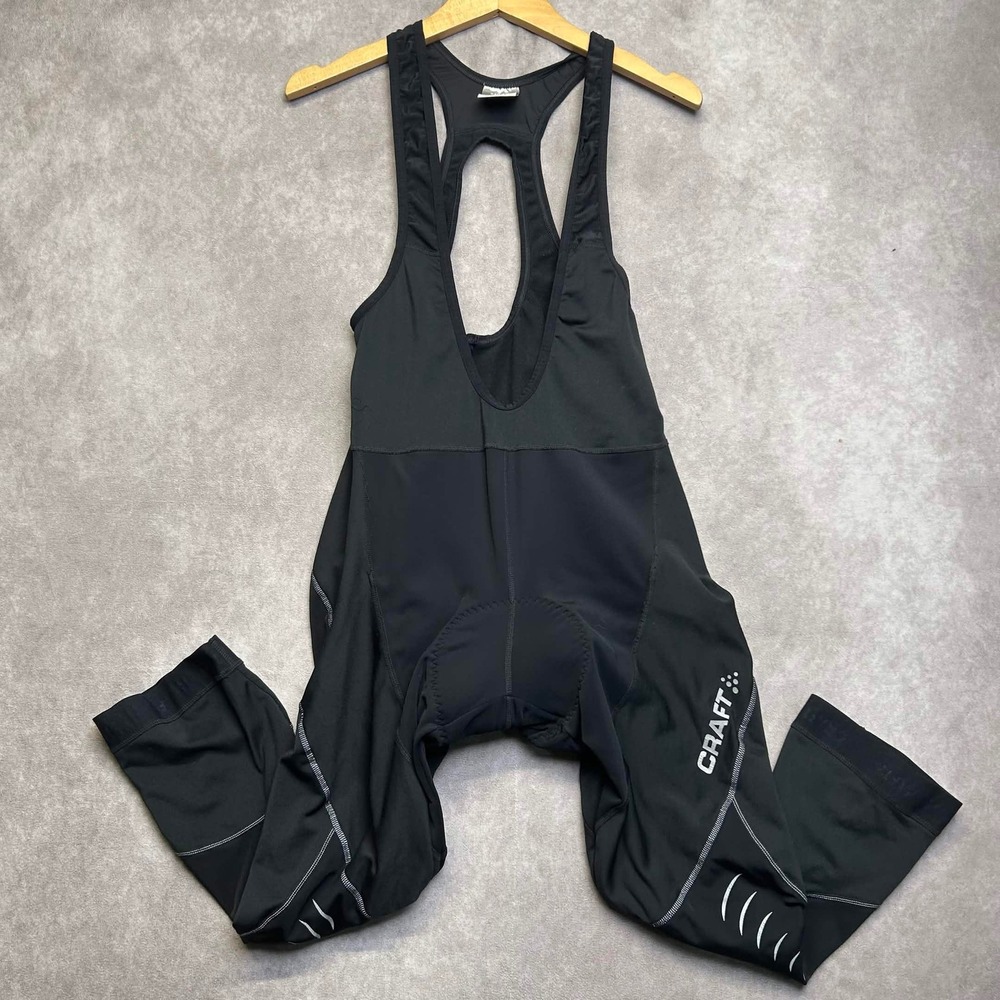 Craft Mens Padded Cycling Bib Knickers Black 3/4 Tights XL Reflective